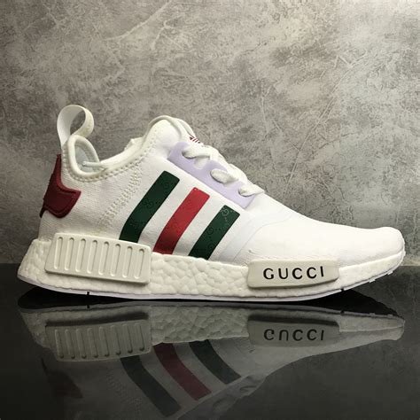 2017 cheap adidas originals nmd x gucci white running shoes|adidas x gucci shoes.